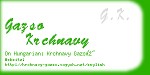 gazso krchnavy business card